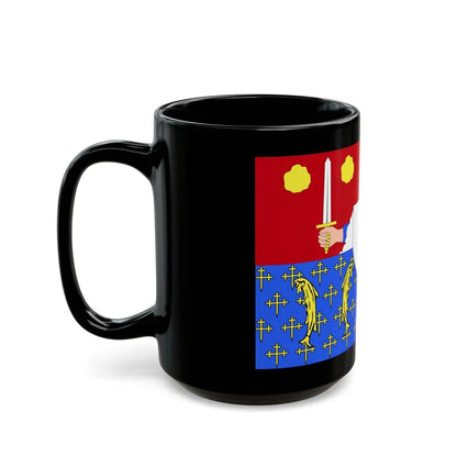 Flag of Moselle France 2 - Black Coffee Mug-Go Mug Yourself