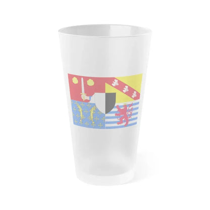 Flag of Moselle France 2 - Frosted Pint Glass 16oz 16oz Frosted - Go Mug Yourself