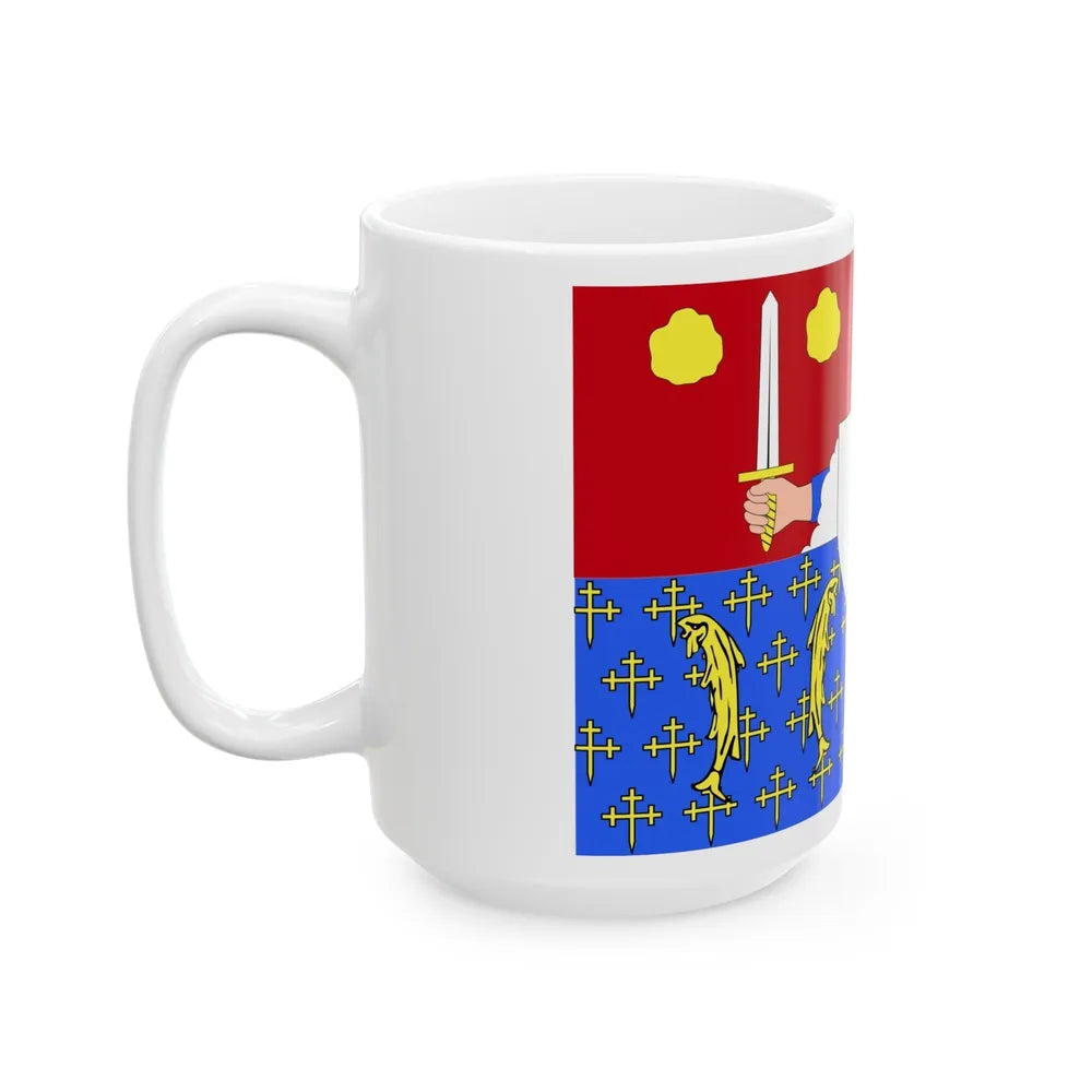 Flag of Moselle France 2 - White Coffee Mug-Go Mug Yourself