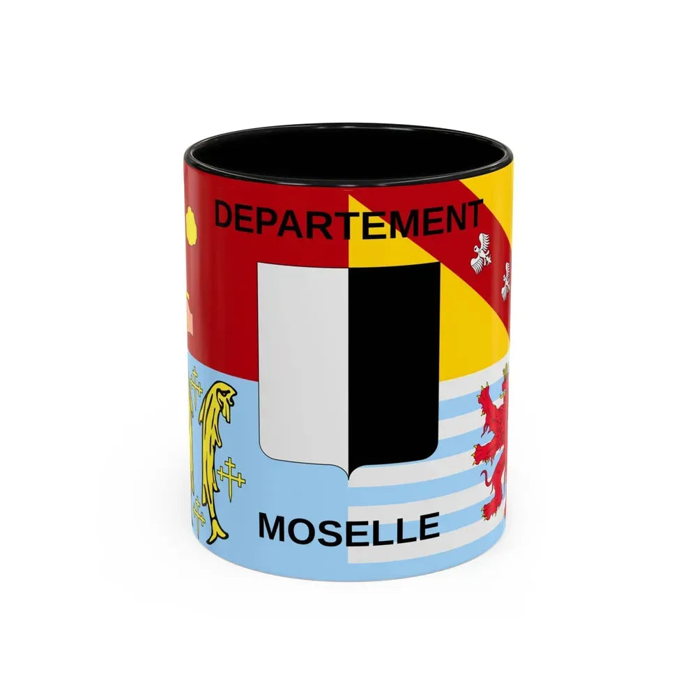 Flag of Moselle France - Accent Coffee Mug 11oz Black - Go Mug Yourself