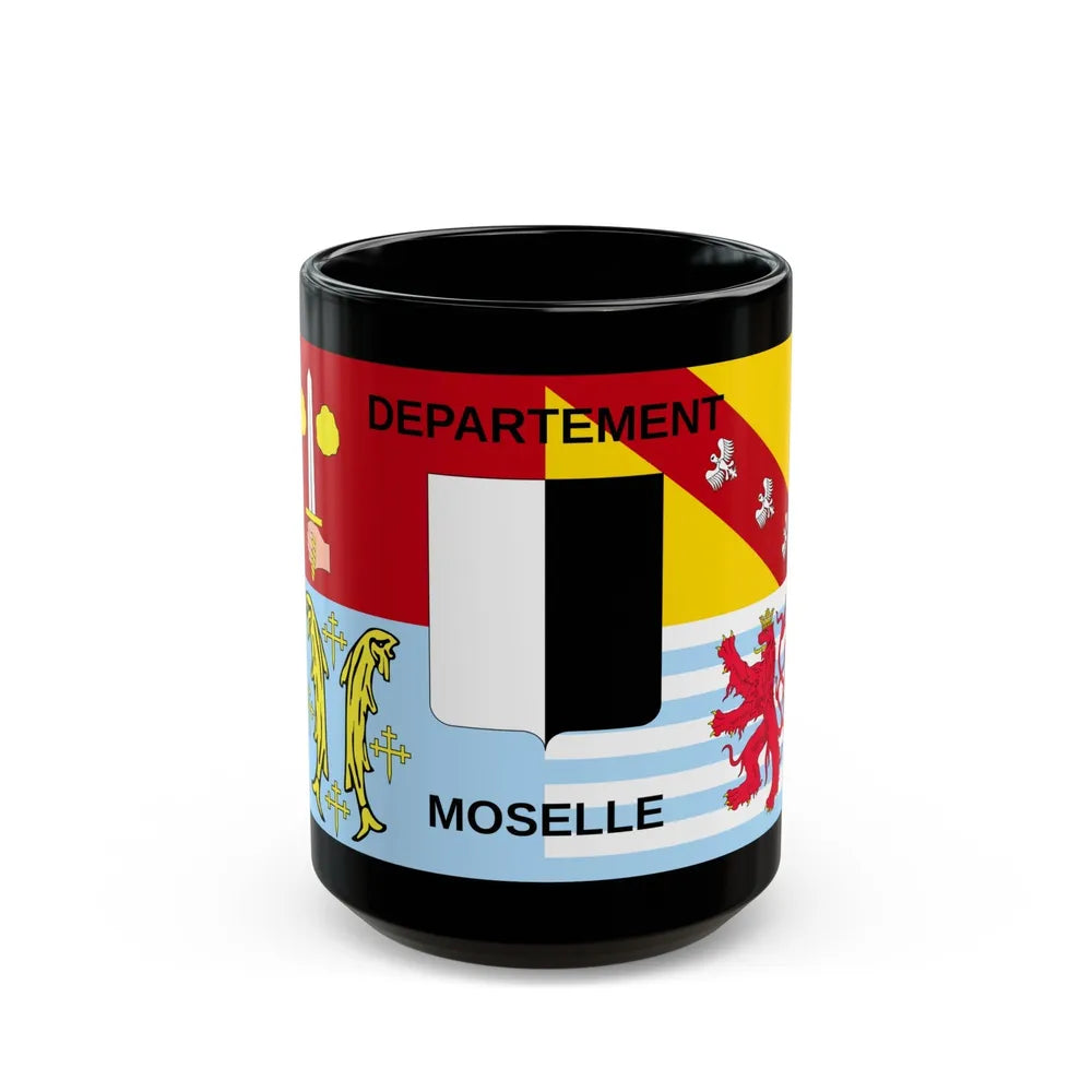 Flag of Moselle France - Black Coffee Mug-15oz-Go Mug Yourself