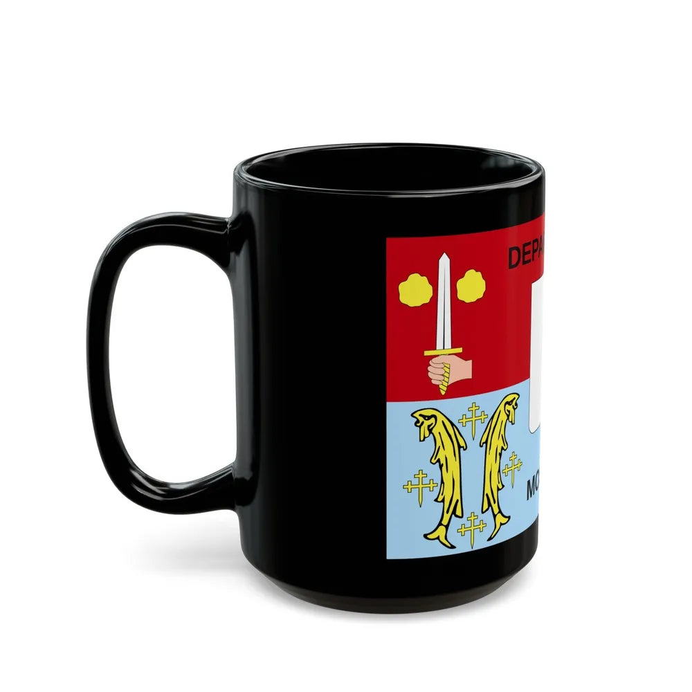 Flag of Moselle France - Black Coffee Mug-Go Mug Yourself