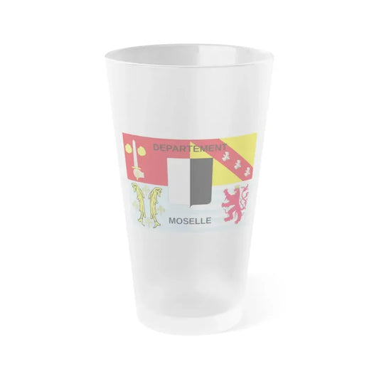 Flag of Moselle France - Frosted Pint Glass 16oz 16oz Frosted - Go Mug Yourself