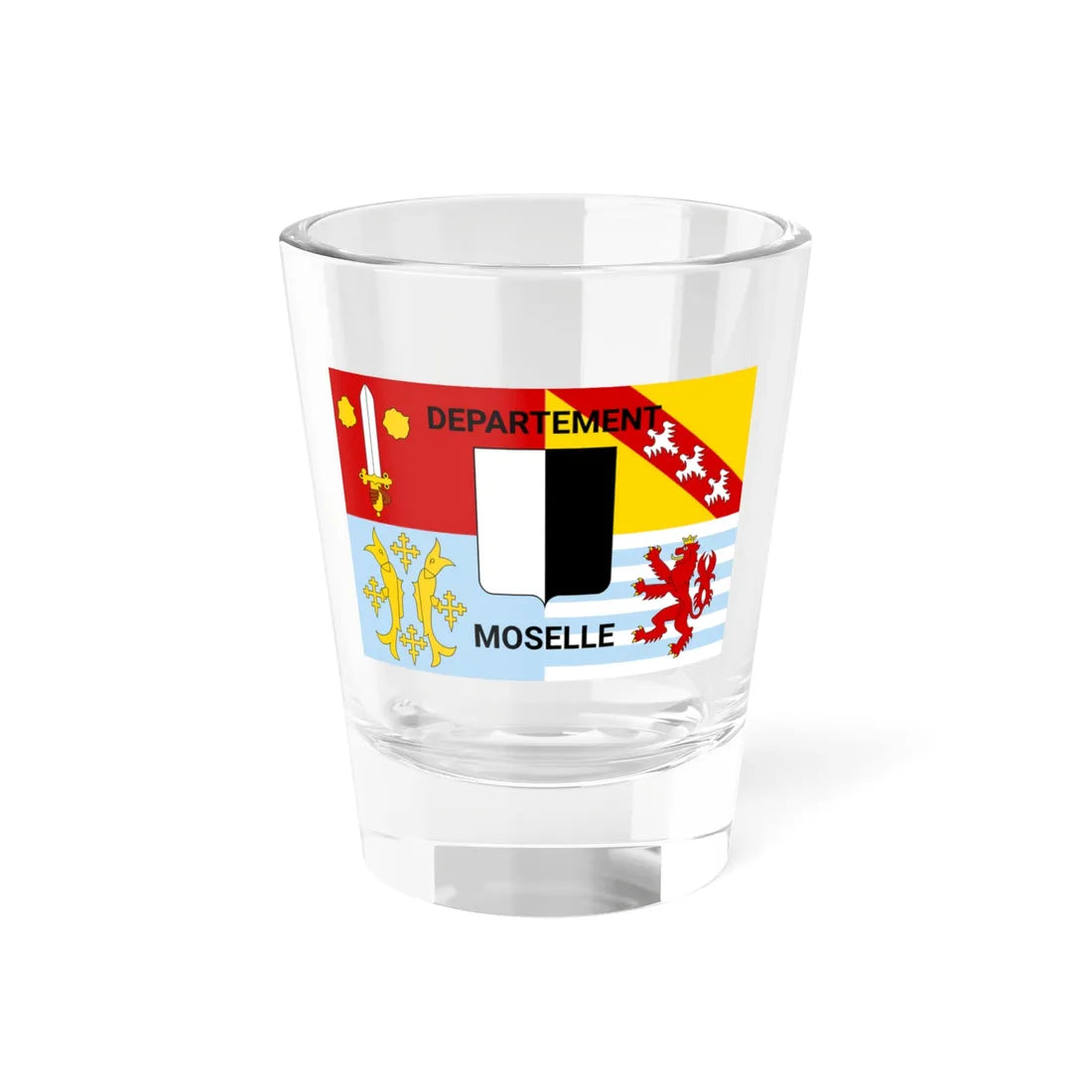 Flag of Moselle (France) Shot Glass 1.5oz 1.5oz - Go Mug Yourself