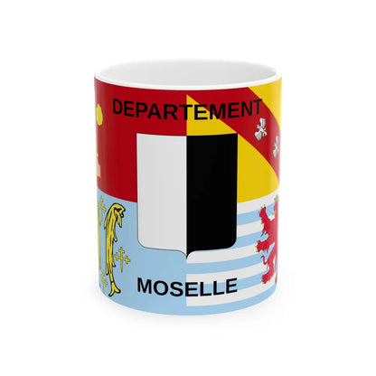 Flag of Moselle France - White Coffee Mug-11oz-Go Mug Yourself