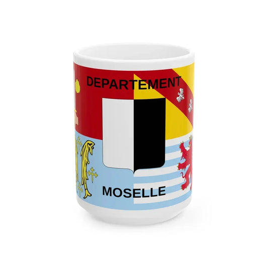 Flag of Moselle France - White Coffee Mug 15oz - Go Mug Yourself
