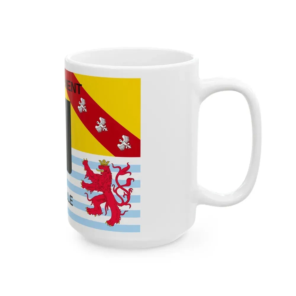 Flag of Moselle France - White Coffee Mug - Go Mug Yourself