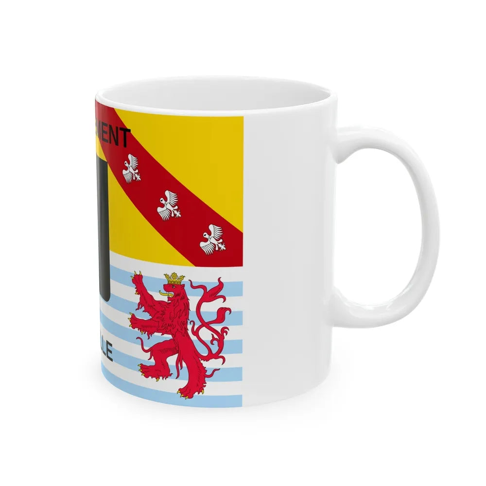 Flag of Moselle France - White Coffee Mug-Go Mug Yourself