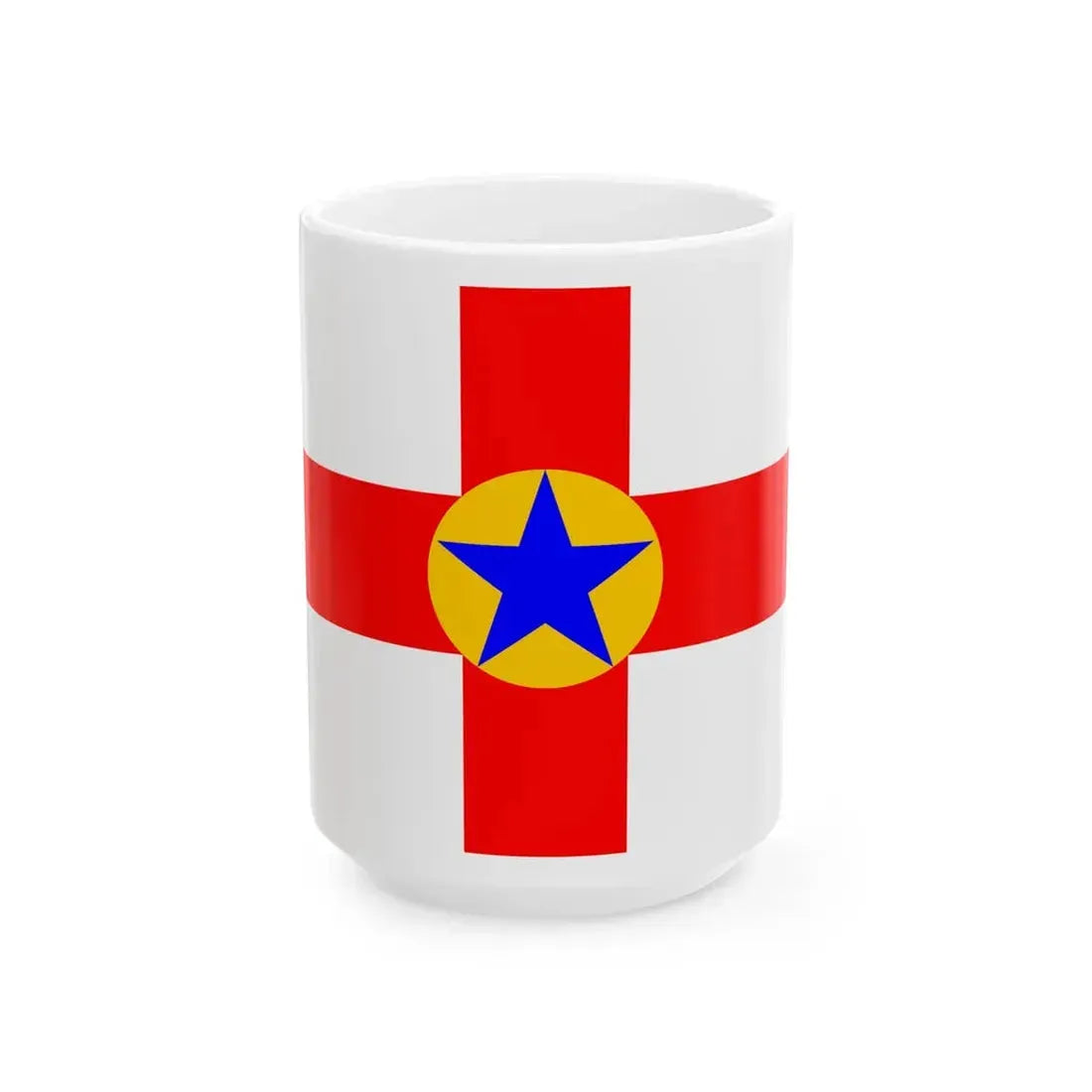 Flag of Mosta 1993-2007 (Malta) White Coffee Mug 15oz - Go Mug Yourself