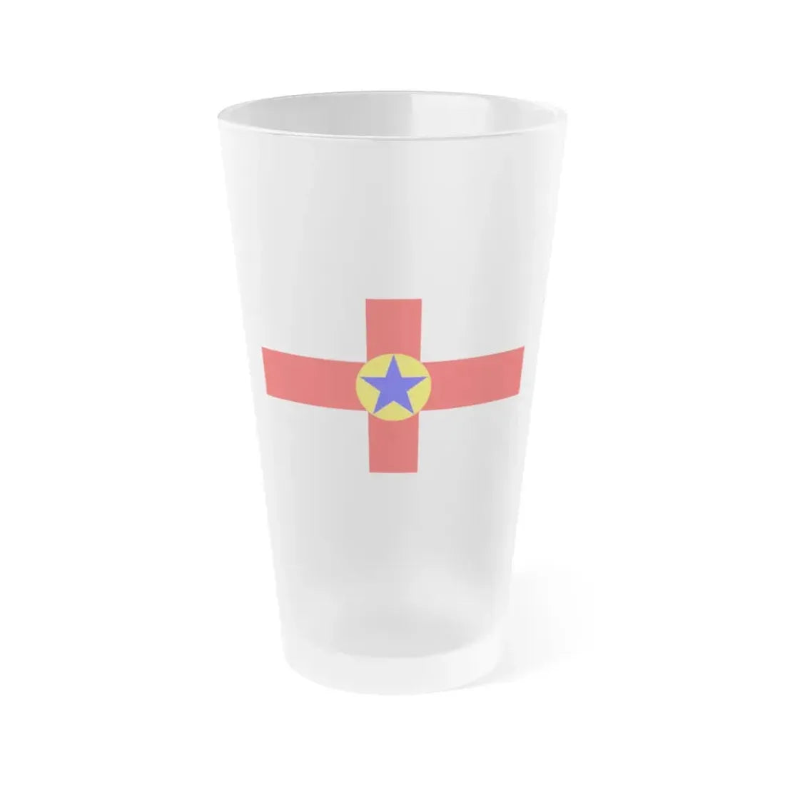 Flag of Mosta 1993 to 2007 Malta - Frosted Pint Glass 16oz 16oz Frosted - Go Mug Yourself