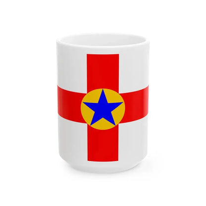 Flag of Mosta 1993 to 2007 Malta - White Coffee Mug 15oz - Go Mug Yourself