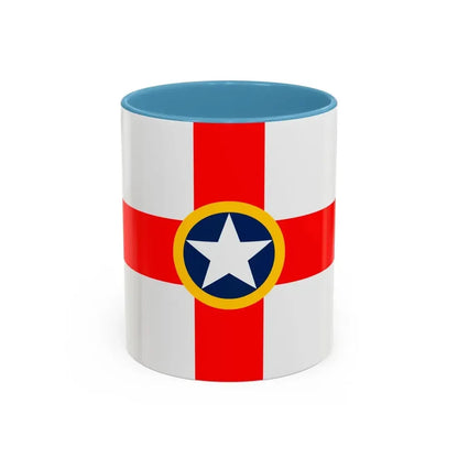 Flag of Mosta Malta - Accent Coffee Mug 11oz Light Blue - Go Mug Yourself