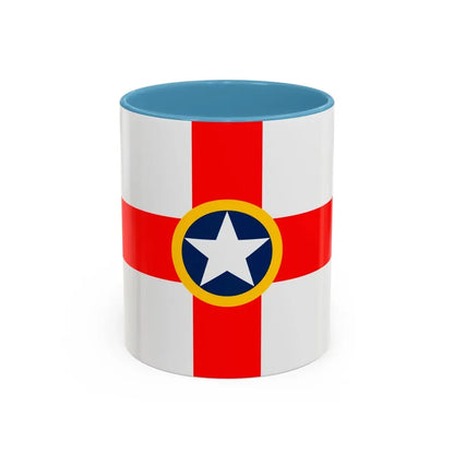 Flag of Mosta Malta - Accent Coffee Mug 11oz Light Blue - Go Mug Yourself