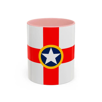 Flag of Mosta Malta - Accent Coffee Mug 11oz Pink - Go Mug Yourself