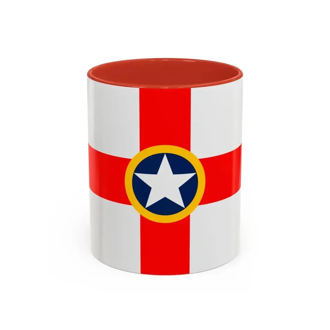 Flag of Mosta Malta - Accent Coffee Mug 11oz Red - Go Mug Yourself