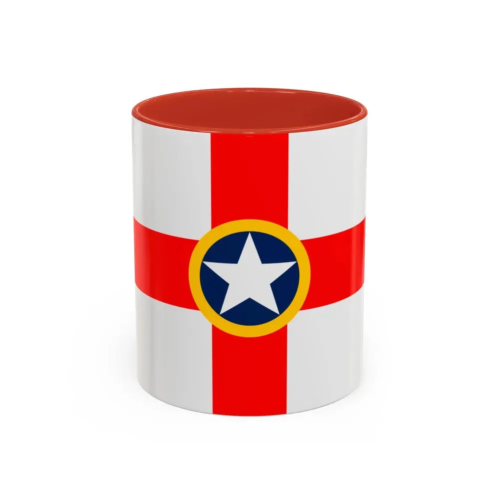 Flag of Mosta Malta - Accent Coffee Mug 11oz Red - Go Mug Yourself