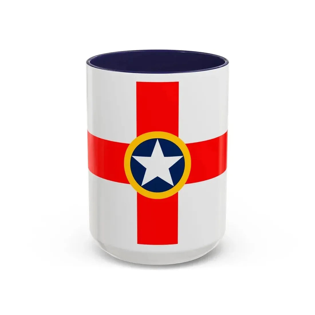 Flag of Mosta Malta - Accent Coffee Mug 15oz Navy - Go Mug Yourself