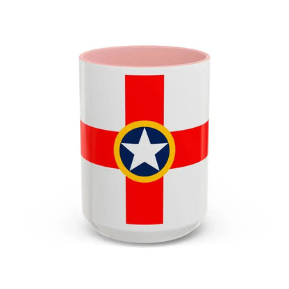 Flag of Mosta Malta - Accent Coffee Mug 15oz Pink - Go Mug Yourself
