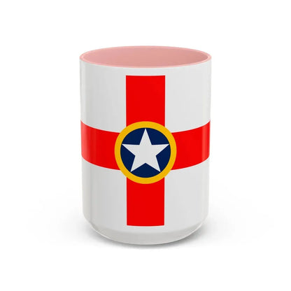 Flag of Mosta Malta - Accent Coffee Mug 15oz Pink - Go Mug Yourself