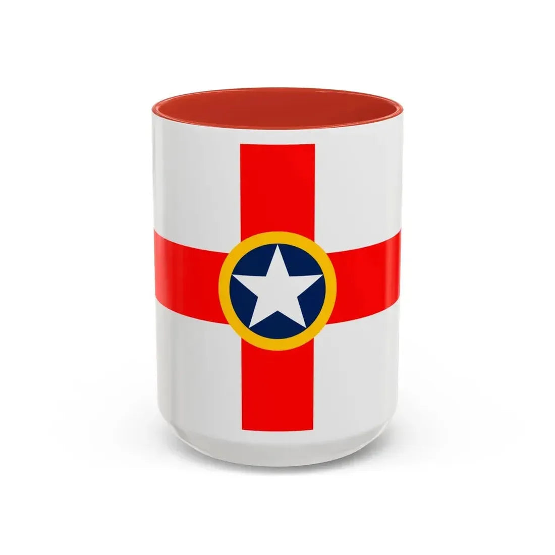 Flag of Mosta Malta - Accent Coffee Mug 15oz Red - Go Mug Yourself