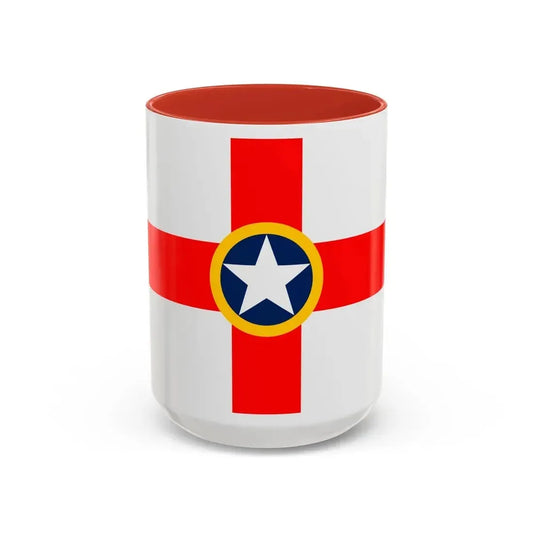 Flag of Mosta Malta - Accent Coffee Mug 15oz Red - Go Mug Yourself
