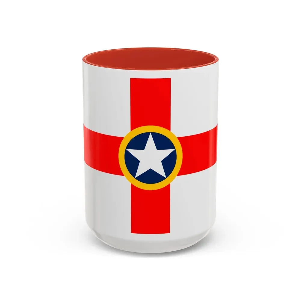 Flag of Mosta Malta - Accent Coffee Mug 15oz Red - Go Mug Yourself