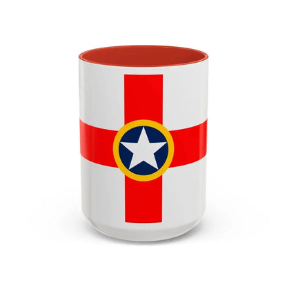 Flag of Mosta Malta - Accent Coffee Mug 15oz Red - Go Mug Yourself