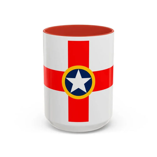 Flag of Mosta Malta - Accent Coffee Mug 15oz Red - Go Mug Yourself