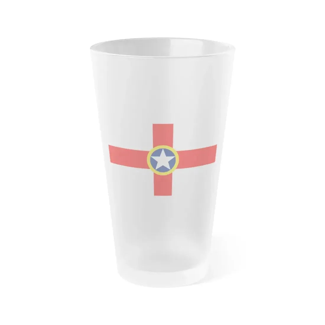 Flag of Mosta Malta - Frosted Pint Glass 16oz 16oz Frosted - Go Mug Yourself