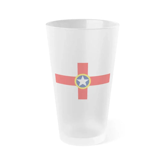 Flag of Mosta Malta - Frosted Pint Glass 16oz 16oz Frosted - Go Mug Yourself