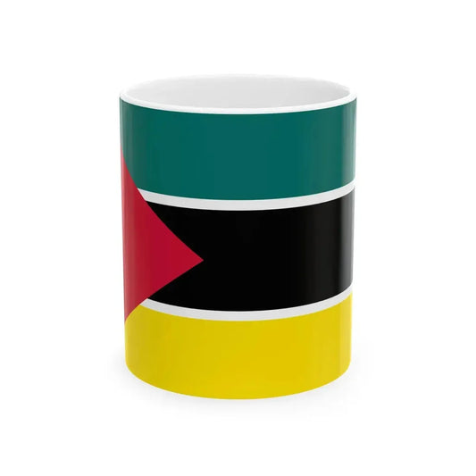 Flag of Mozambique 1974-1975 2-3 (Mozambique) White Coffee Mug 11oz - Go Mug Yourself