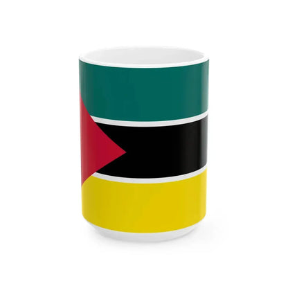 Flag of Mozambique 1974-1975 2-3 (Mozambique) White Coffee Mug 15oz - Go Mug Yourself