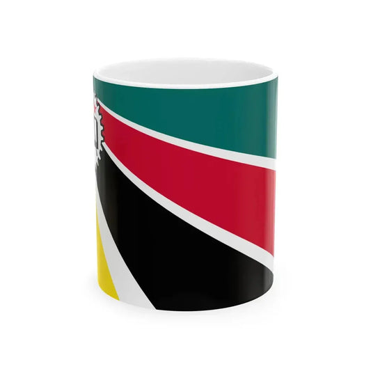 Flag of Mozambique 1975-1983 16-9 (Mozambique) White Coffee Mug 11oz - Go Mug Yourself