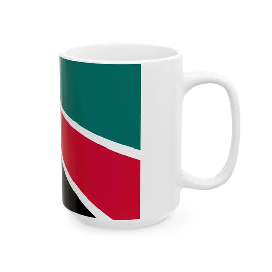 Flag of Mozambique 1975-1983 2-3 (Mozambique) White Coffee Mug - Go Mug Yourself
