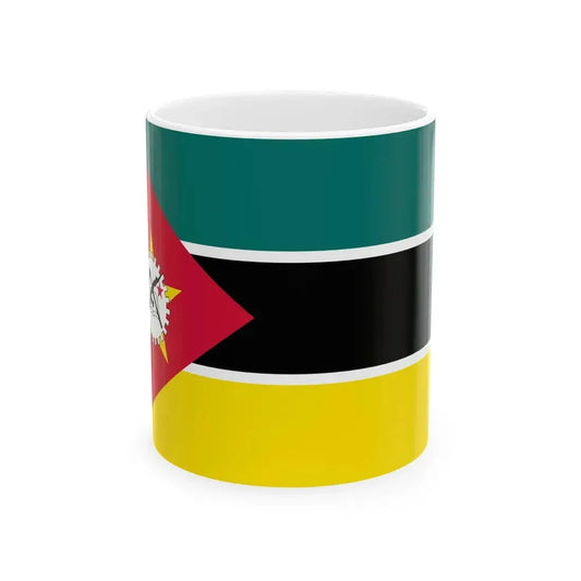 Flag of Mozambique 1983 2-3 (Mozambique) White Coffee Mug 11oz - Go Mug Yourself