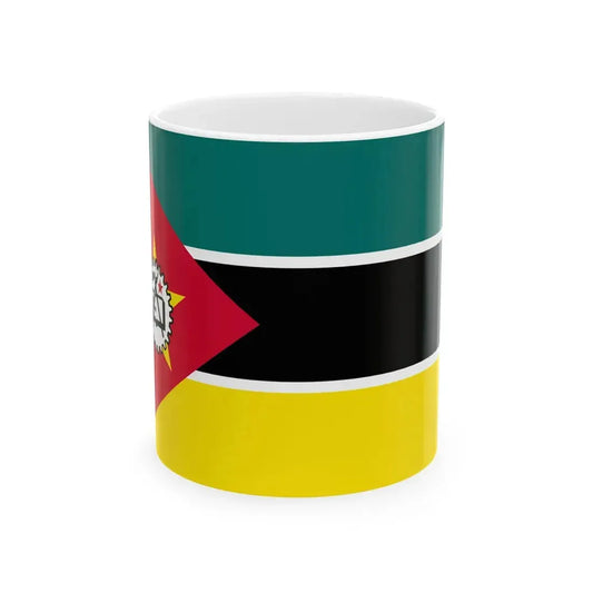 Flag of Mozambique 1983 (Mozambique) White Coffee Mug 11oz - Go Mug Yourself