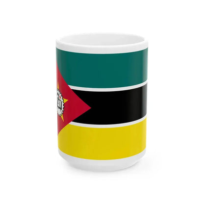 Flag of Mozambique 1983 (Mozambique) White Coffee Mug 15oz - Go Mug Yourself