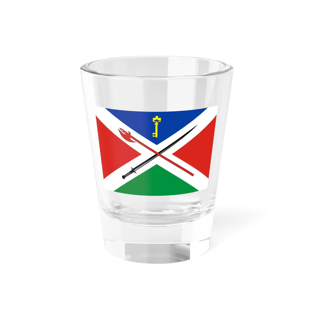 Flag of Mozhaysky Moscow (Russia) Shot Glass 1.5oz 1.5oz - Go Mug Yourself