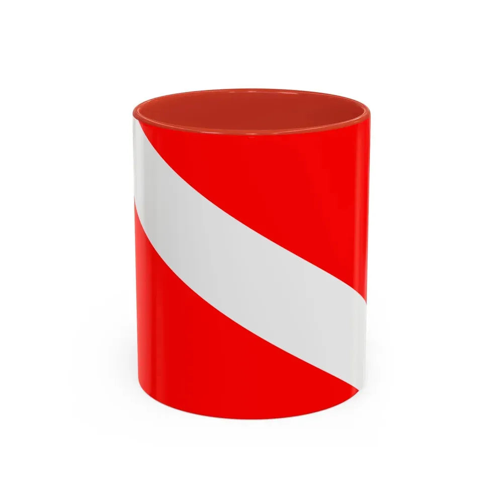 Flag of Mqabba Malta - Accent Coffee Mug 11oz Red - Go Mug Yourself