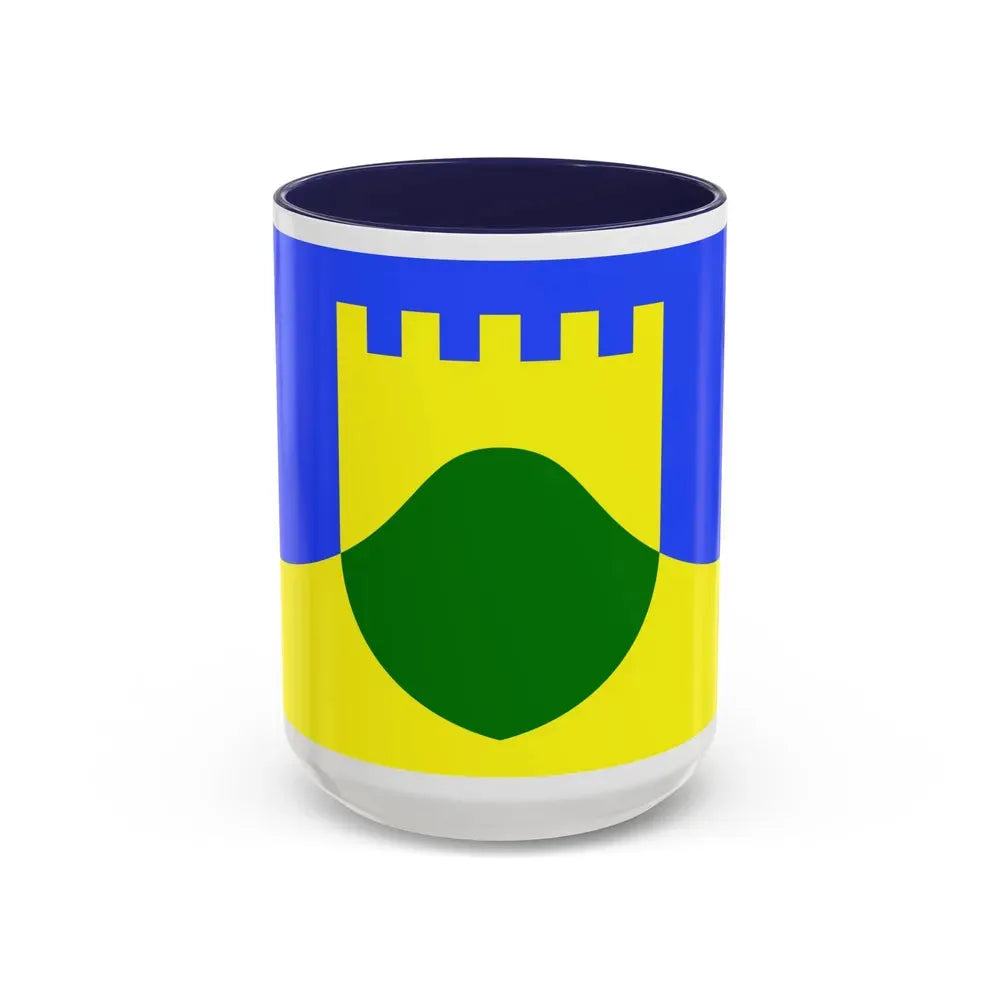 Flag of Mtarfa Malta - Accent Coffee Mug 15oz Navy - Go Mug Yourself