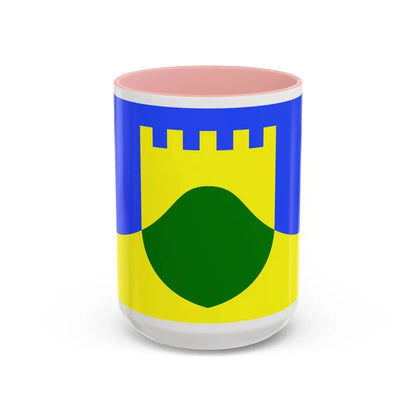 Flag of Mtarfa Malta - Accent Coffee Mug 15oz Pink - Go Mug Yourself