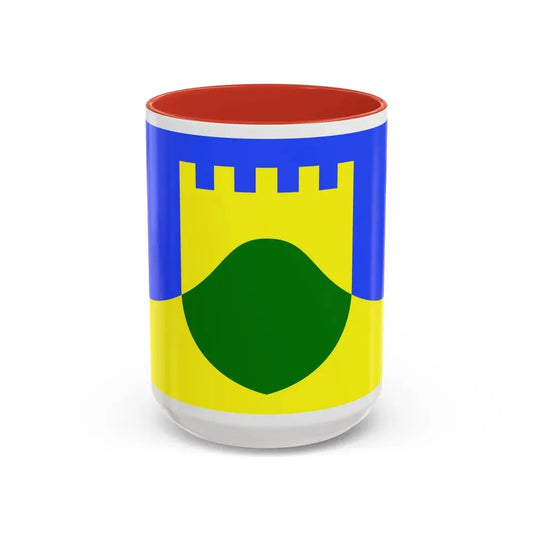 Flag of Mtarfa Malta - Accent Coffee Mug 15oz Red - Go Mug Yourself