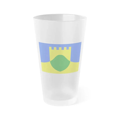 Flag of Mtarfa Malta - Frosted Pint Glass 16oz 16oz Frosted - Go Mug Yourself