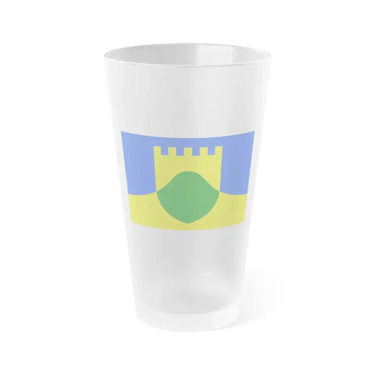 Flag of Mtarfa Malta - Frosted Pint Glass 16oz 16oz Frosted - Go Mug Yourself