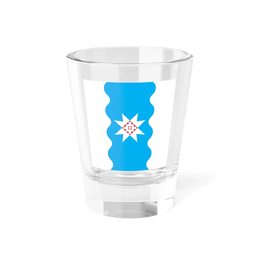 Flag of Muhu Parish (Estonia) Shot Glass 1.5oz 1.5oz - Go Mug Yourself
