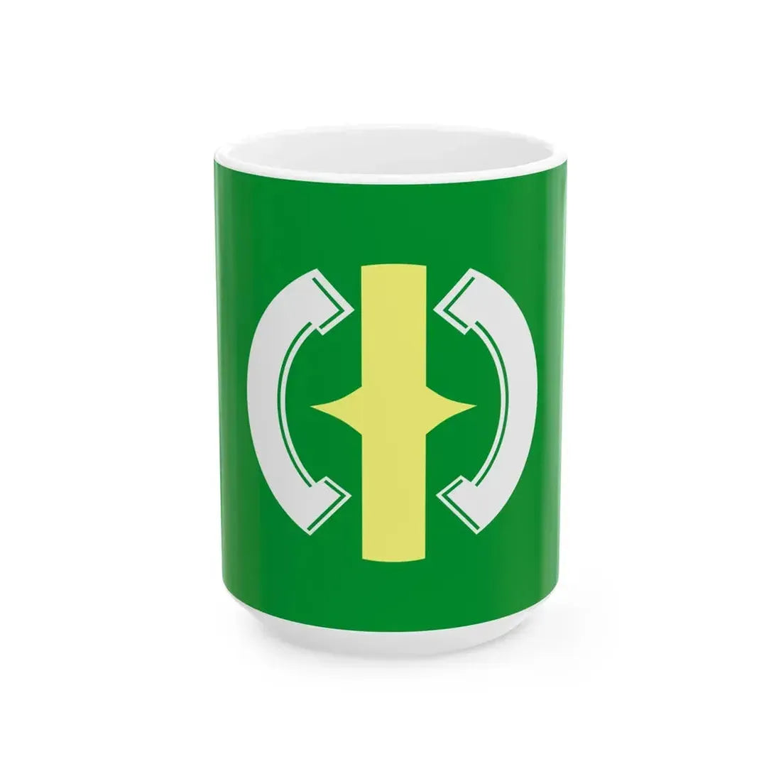 Flag of Mukawa Hokkaido 1960-2006 (Japan) White Coffee Mug 15oz - Go Mug Yourself