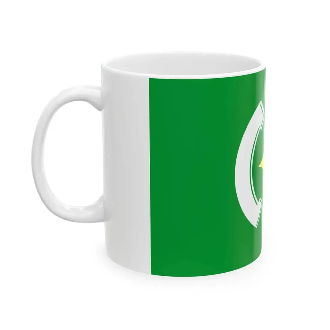 Flag of Mukawa Hokkaido 1960-2006 (Japan) White Coffee Mug - Go Mug Yourself