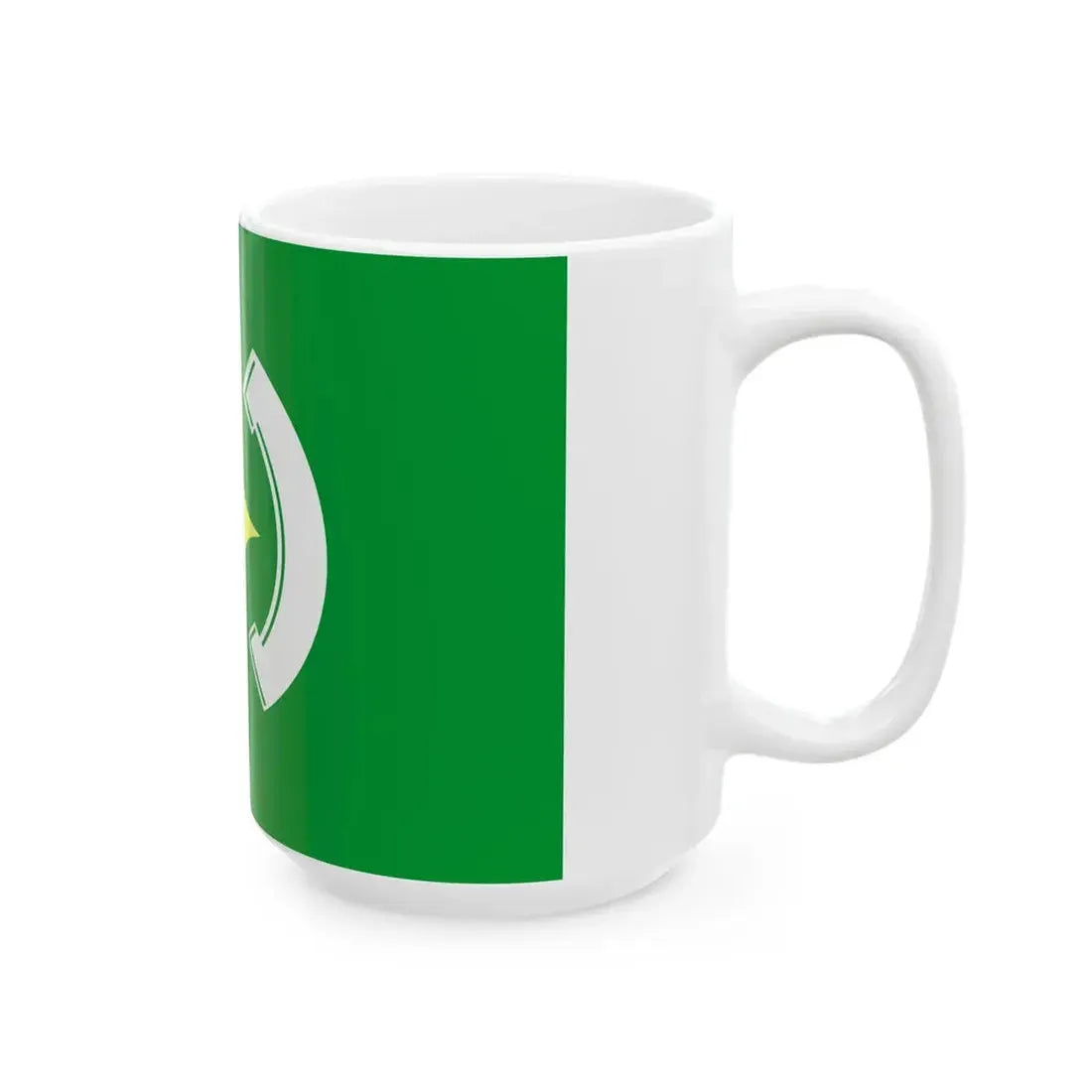 Flag of Mukawa Hokkaido 1960-2006 (Japan) White Coffee Mug - Go Mug Yourself