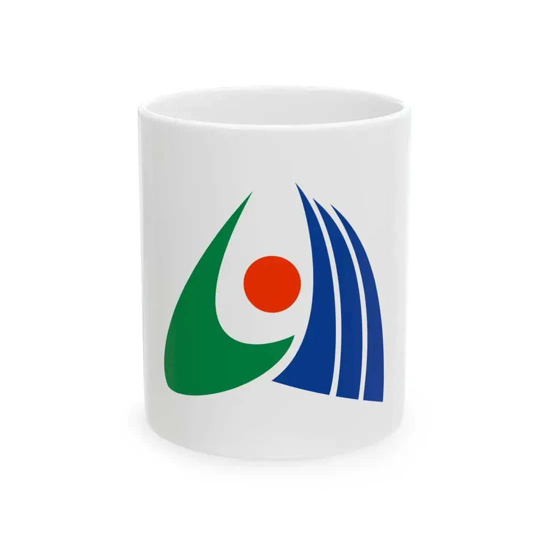 Flag of Mukawa Hokkaido (Japan) White Coffee Mug 11oz - Go Mug Yourself