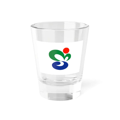 Flag of Munakata Fukuoka (Japan) Shot Glass 1.5oz 1.5oz - Go Mug Yourself